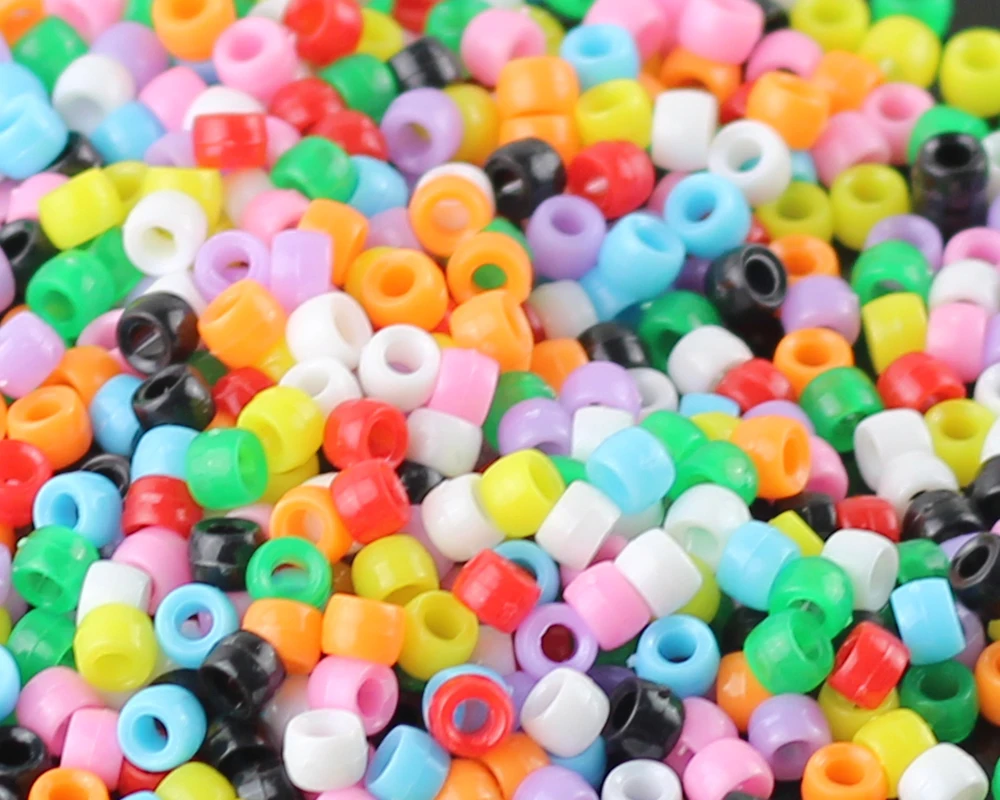 Многоцветные непрозрачные бусины шармы для браслетов 6 мм 100 шт./ОПП|100 pcs|charms for charm