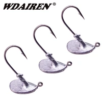 wdairen tumbler exposed lead jig head hooks fishing lure soft worm bait metal jig sharp hook fishing tackle size 3 5g 5g 7g 10g