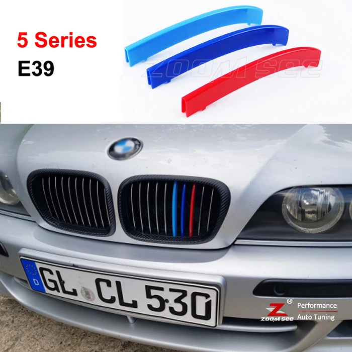 3D M цветная передняя решетка радиатора полоски для автоспорта наклейки на гриль