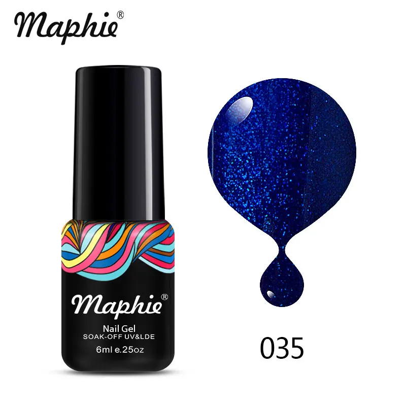 035 Maphie 78 цветов Блестящий Блеск УФ-гель для ногтей неоновый цвет Блестки УФ-гель светодиодный лак для ногтей впитывающийся Полупостоянный лак для ногтей - Цвет: 035