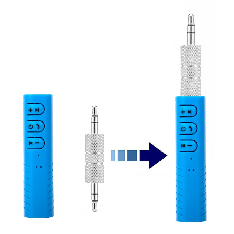 Blue 3,5 мм разъем Aux Handsfree автомобильный Bluetooth беспроводной Bluetooth приемник комплект адаптер для наушников MP3 Музыка Аудио приемник адаптер - Название цвета: Blue