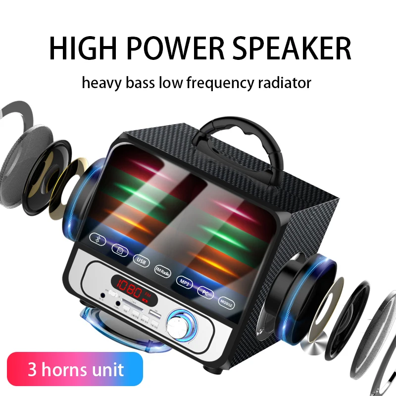 Портативный громкоговоритель открытый сабвуфер беспроводной Bluetooth динамик мини