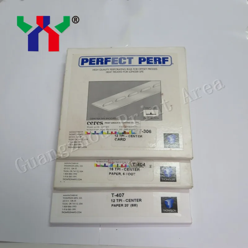 2 шт. Perfect Perf T-407 правила перфорации для офсетных прессов бумага 12 TPI-Center 20 футов L: 6