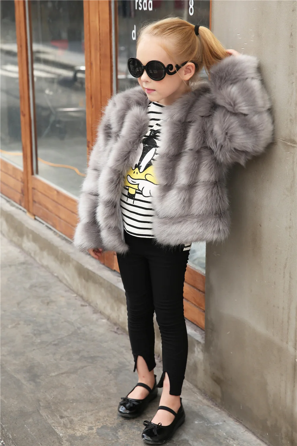 Модная куртка из искусственного меха в европейском и американском стиле зимняя