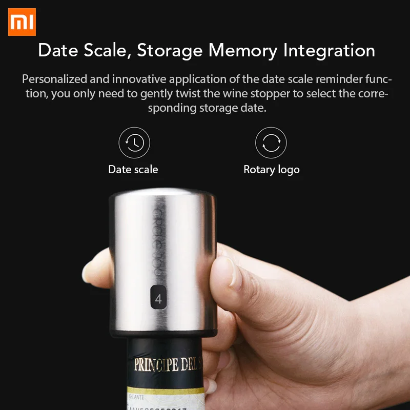 XIAOMI Circle Joy Smart Wine Stop per из нержавеющей стали вакуумная память Electric Corks Bar Tools