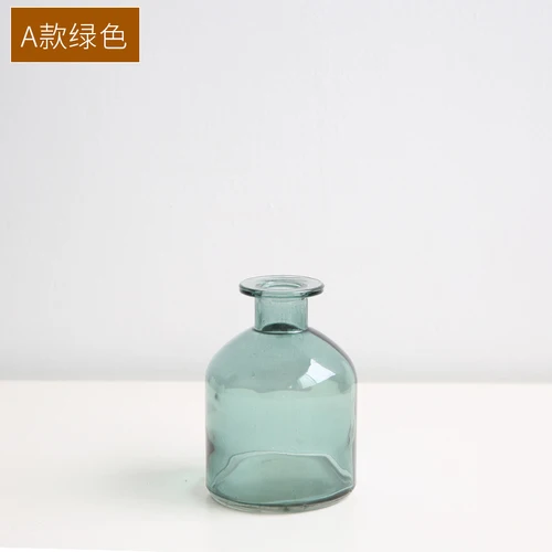 GR-A INS Small Mouth Glass Transparent Vase Nordic Wind Dried Flower Vases Japanese Home Wedding Decoration Colorful Flower Vases - Цвет: GR-A