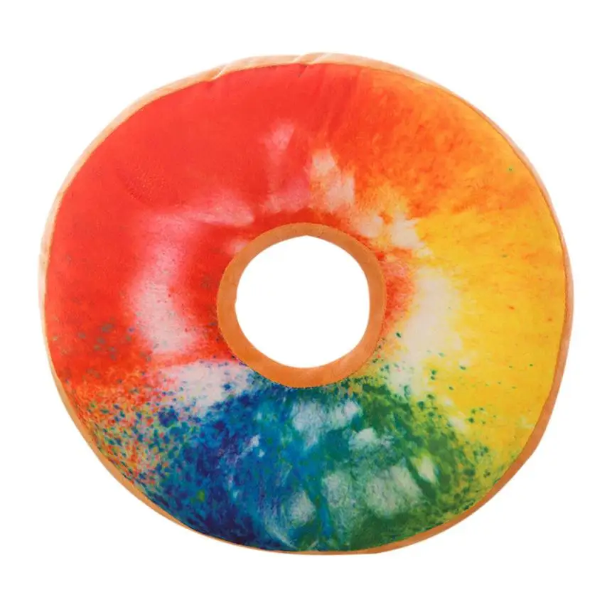 D Soft Plush Pillow Stuffed Seat Pad Sweet Donut Foods Cushion Cover Case Toys J#20 71 - Цвет: D