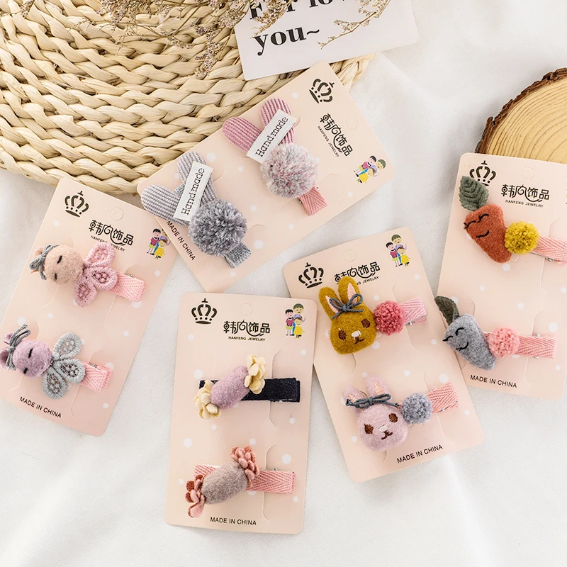 2 шт./компл. мультфильм коралловый флис кролик головной убор зимние девочки