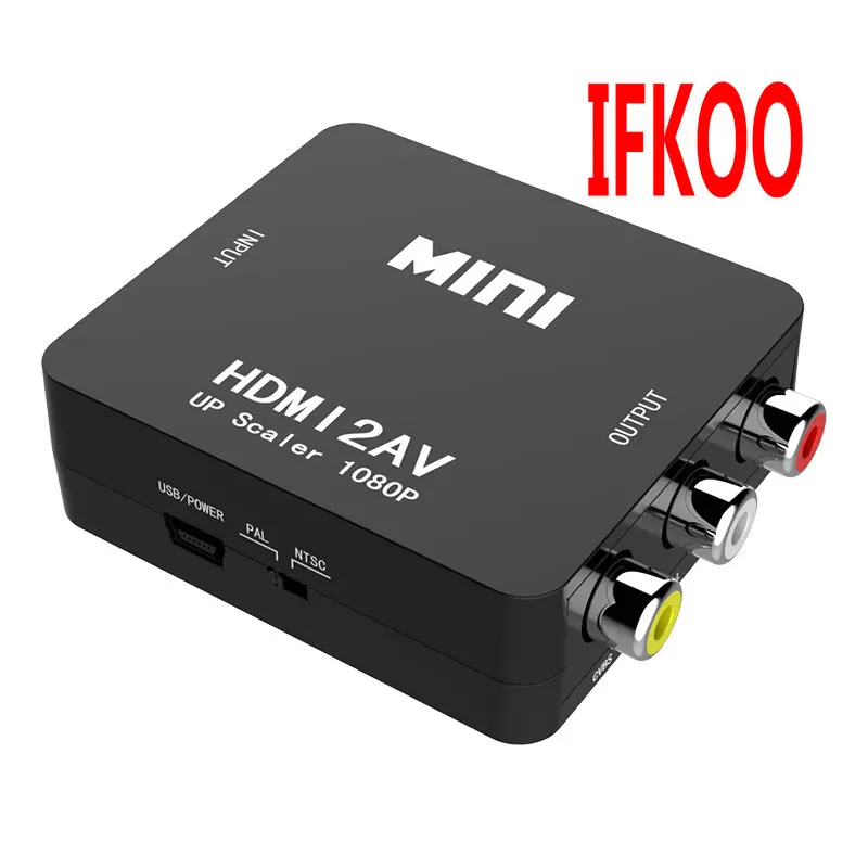 HDMI к AV CVBS MINI адаптер HD 720P 1080P AV2HDMI видео конвертер| |