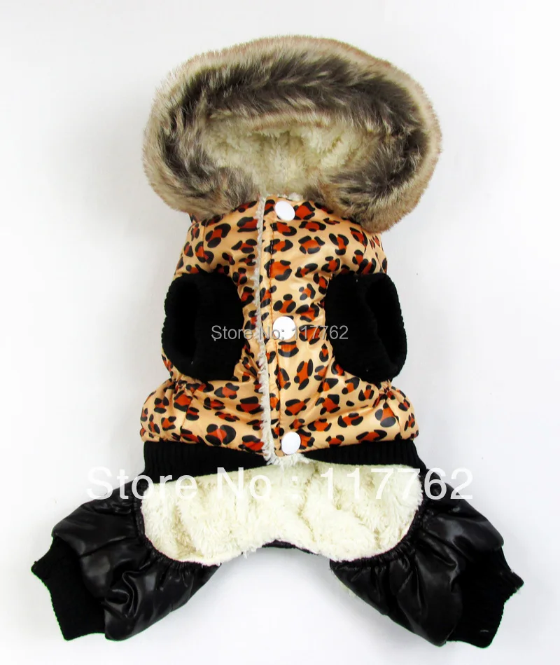 Retail pet dogs winter coat with Leopard design Free Shipping Dogs Clothes new clothing for dog | Дом и сад