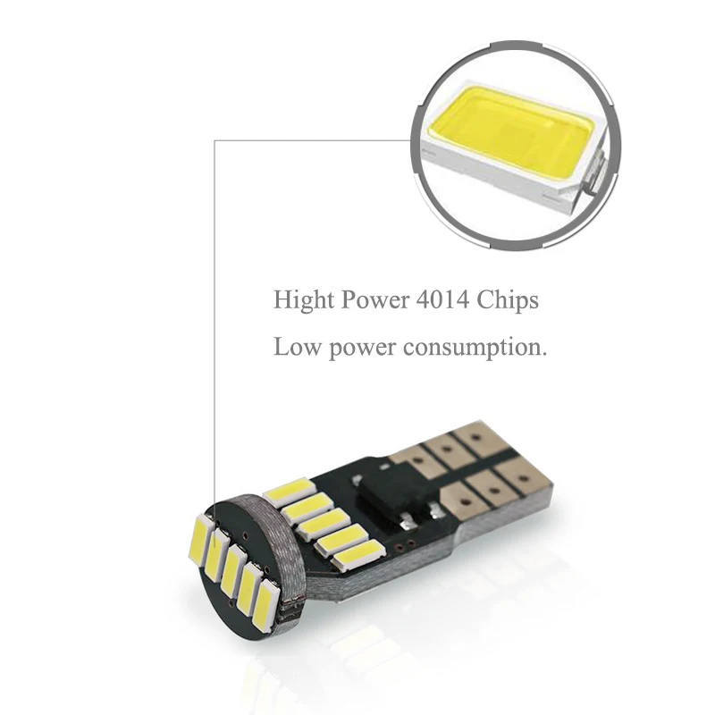 1x Canbus автомобиля 4014 SMD T10 светодиодный W5W линзы прожекторного типа авто лампа