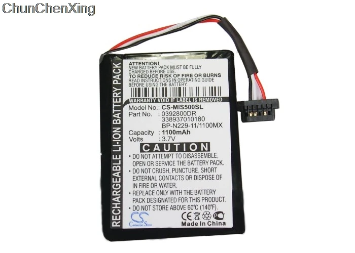 Cameron Sino 1100 мАч аккумулятор 0392800DR 338937010180 BP N229 11/1100MX для Mitac Mio Moov S500 S556|Цифровые