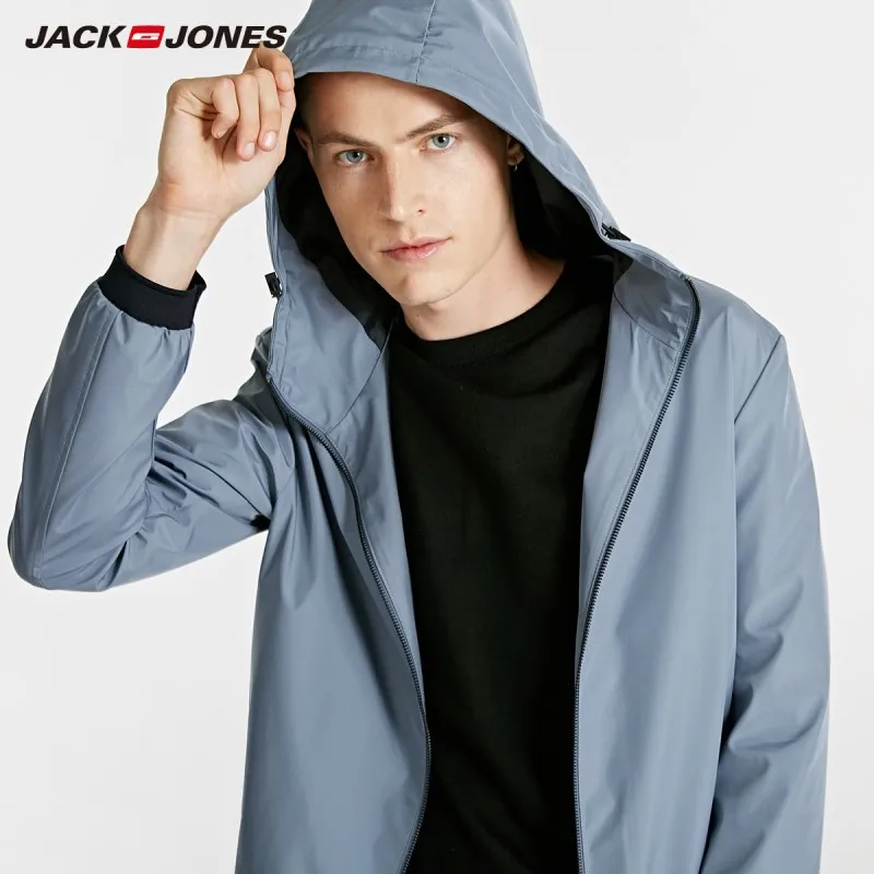 Jack &amp Jones Мужская осенняя куртка с капюшоном и длинными рукавами E | 218321530 одежда