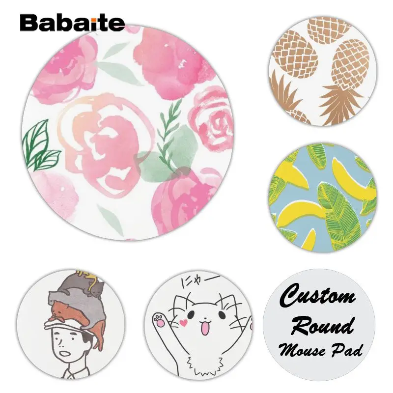 Силиконовый коврик для мыши Babaite Custom Skin размер 20x20 см 22x22 резиновые круглые
