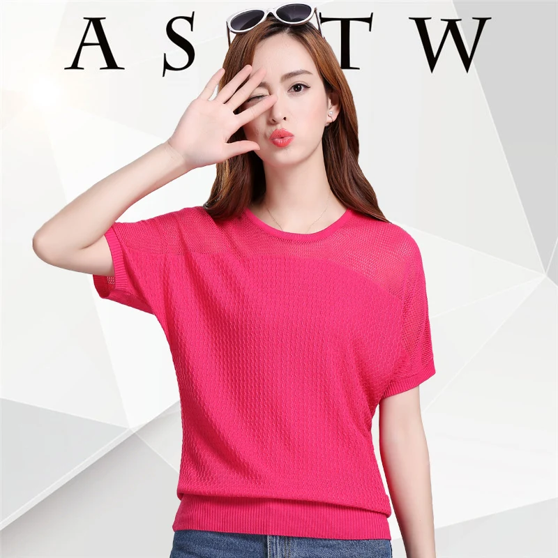 ASLTW 5 цветов женская летняя футболка новые модные футболки с круглым вырезом