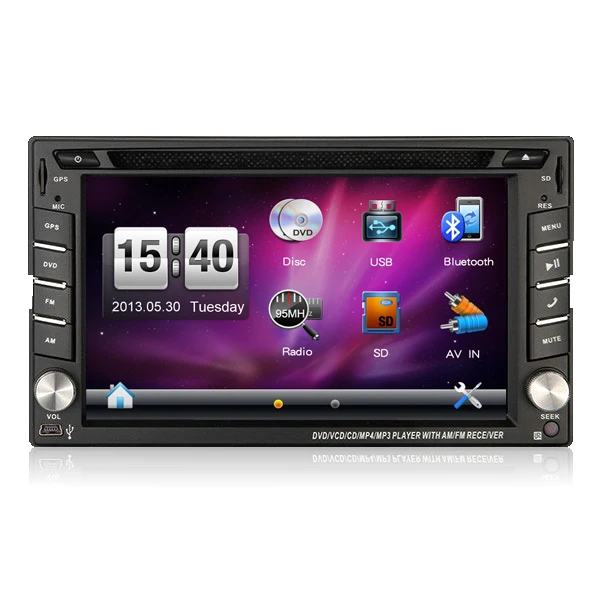 Лучший в тире gps 2 DIN автомобильный DVD плеер двойной Радио стерео MP3 головное