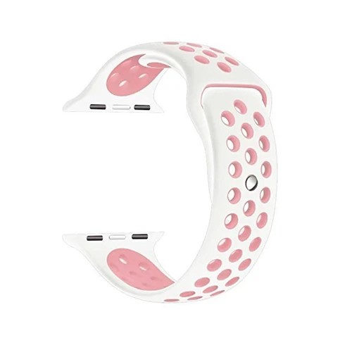 white light pink Ремешок EIMO для Apple Watch 4 42 мм 44 мм Iwatch band 42 мм 38 мм Aple watch 4 3 2 1 спортивный ремешок силиконовый браслет на запястье ремешок для часов - Цвет ремешка: white light pink