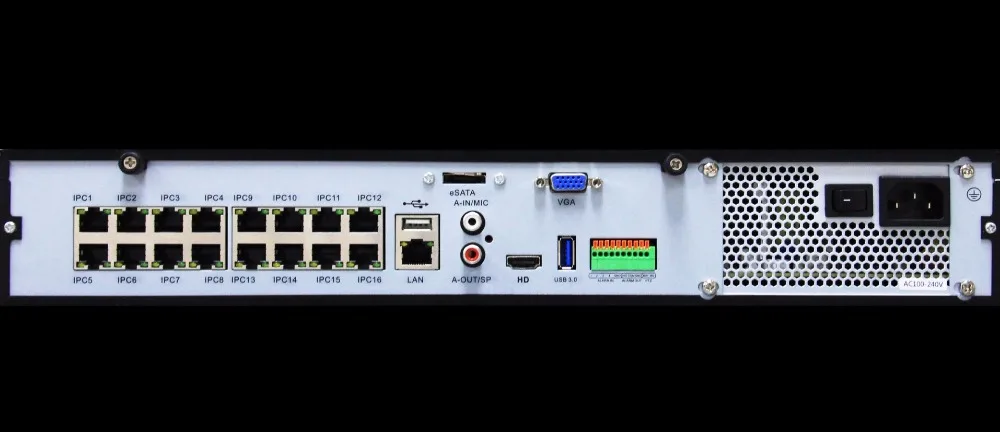 H.265/H.264 36CH 4K NVR P2P мобильный телефон ПК вид с бесплатной CMS поддержкой 16ch POE порты
