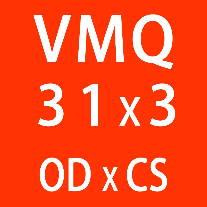 5 шт./лот, красный силиконовые кольца кремния/VMQ-хомут с круглым воротником для мальчиков и девочек 3 мм Толщина OD31/32/34/35/36/38/39/40*3 мм резиновое уплотнительное кольцо уплотнения прокладки, шайбы - Цвет: OD31mm