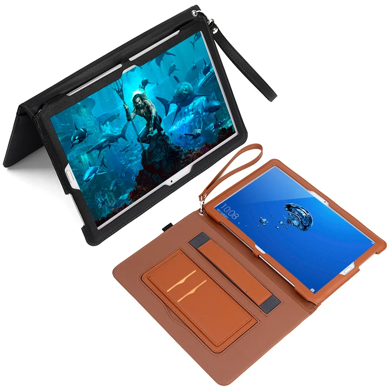 Кожаный чехол для huawei MediaPad M5 lite 10 Tablet stand smart cover бизнес 1 BAH2 L09/W19 DL AL09|Чехлы