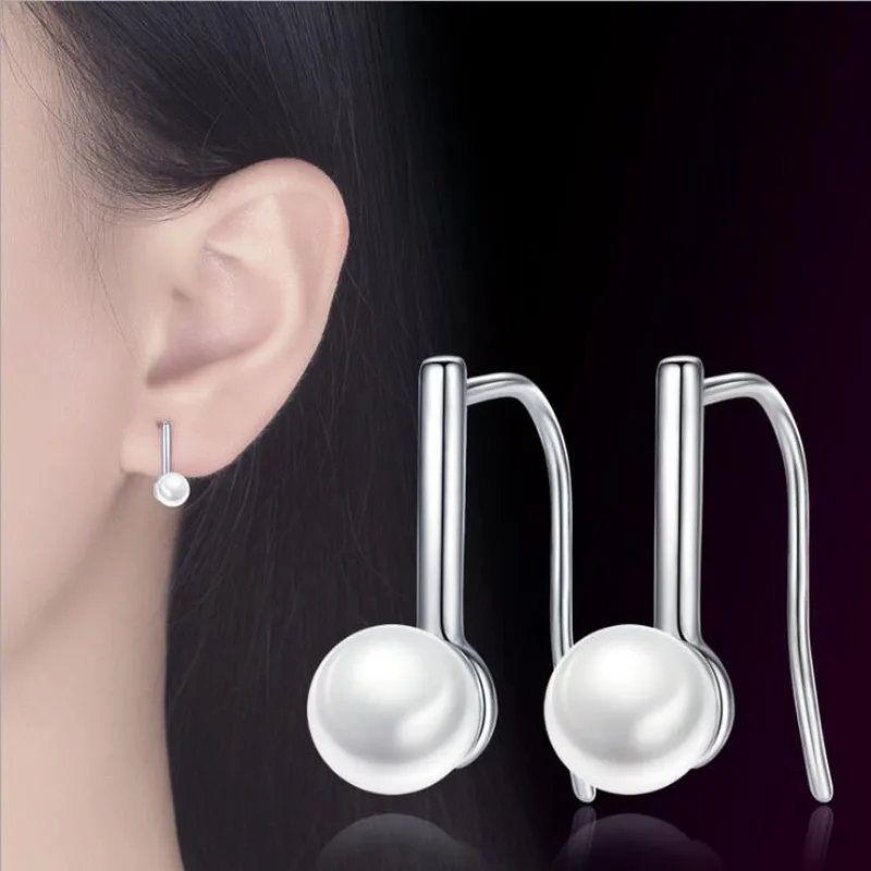 

Серьги-подвески женские из серебра 925 пробы, U-образные, с жемчугом