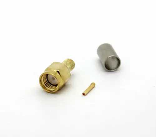 20 шт. позолоченный RP SMA штекер jack обжимной для RG58 RG142 LMR195 прямой коннектор rf|jack to