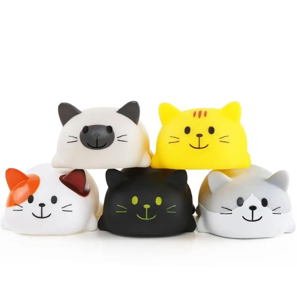 Нет 5 шт./компл. мультфильм кошка форма ребенка купания Душ сжимаемые Звуковые