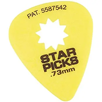 Yellow 0.73mm Everly Star pick Grip медиатор для гитары медиатор Star pick s - Цвет: Yellow 0.73mm