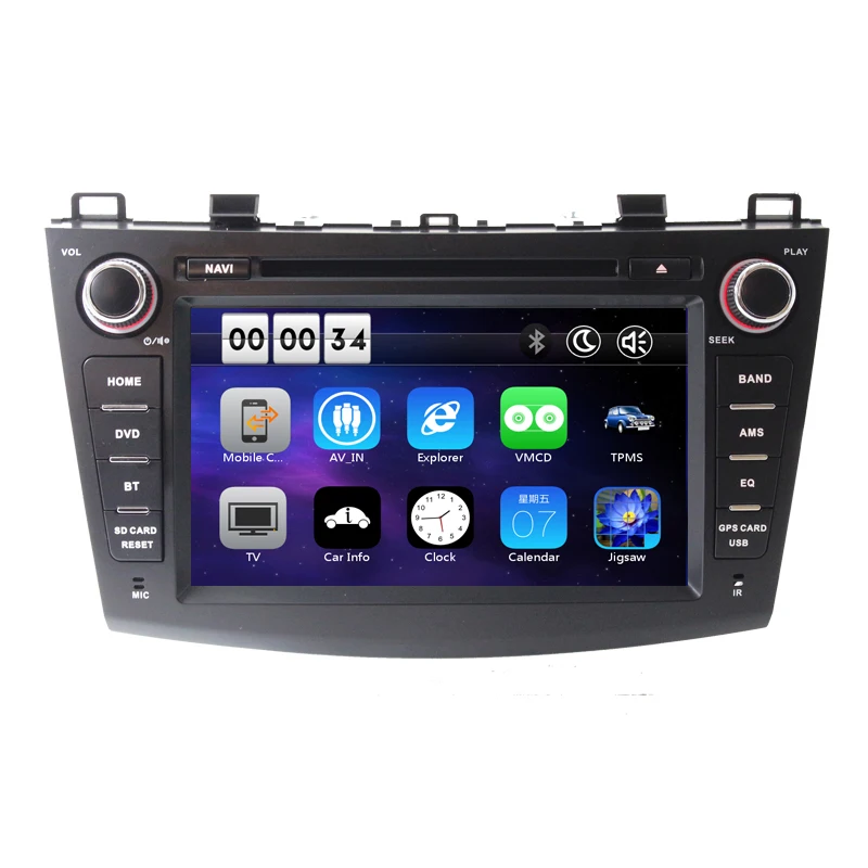 8 дюймов два Din 1024*600 автомобильный DVD плеер GPS Навигация стерео для Mazda 3 2010 2011 2012 2013