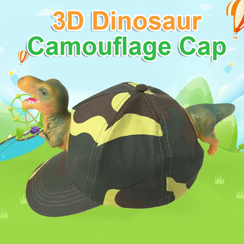 Мужская кепка с 3D милым динозавром/Рождественский подарок на Новый год
