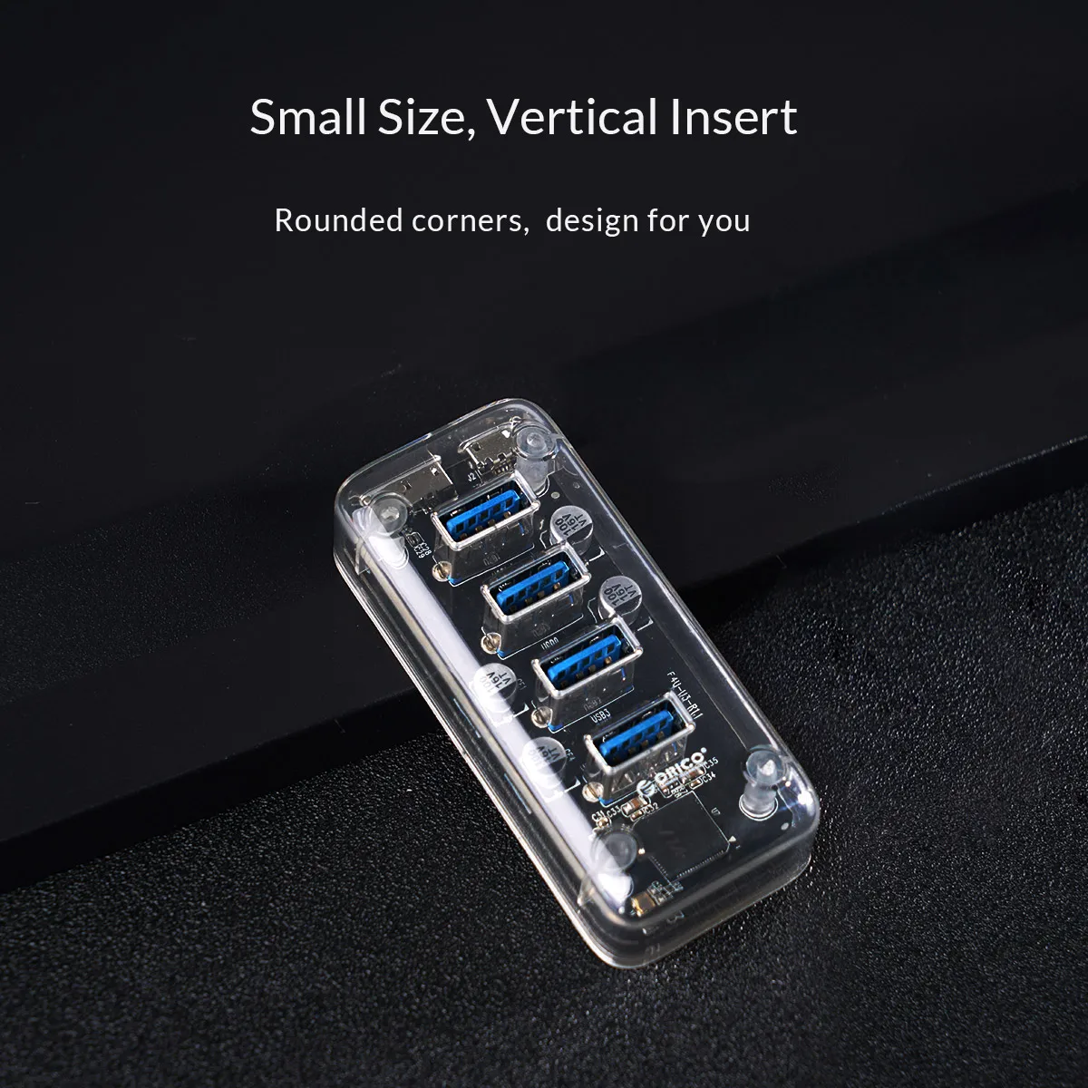 ORICO, прозрачный концентратор, высокая скорость, 7, 4 порта, USB 3,0, 5 Гбит/с, usb-хаб, портативный OTG концентратор, usb-разветвитель для Apple Macbook Air, ноутбука, ПК