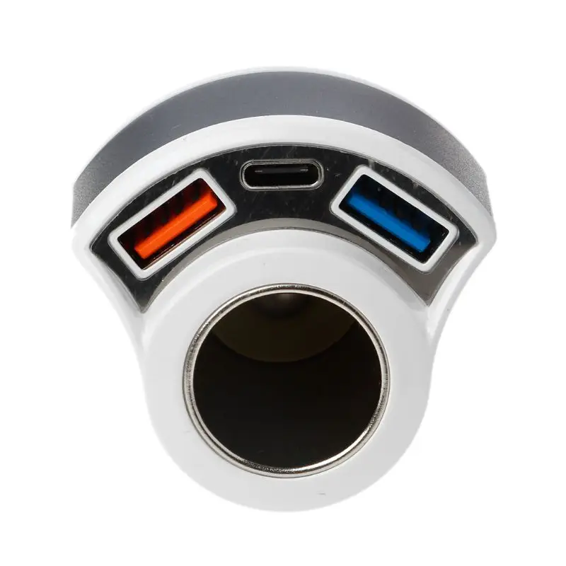 12V розетка для автомобильного прикуривателя type C 2 порта USB QC 3,0 быстрое зарядное устройство Универсальный адаптер питания для iPhone samsung мобильный телефон