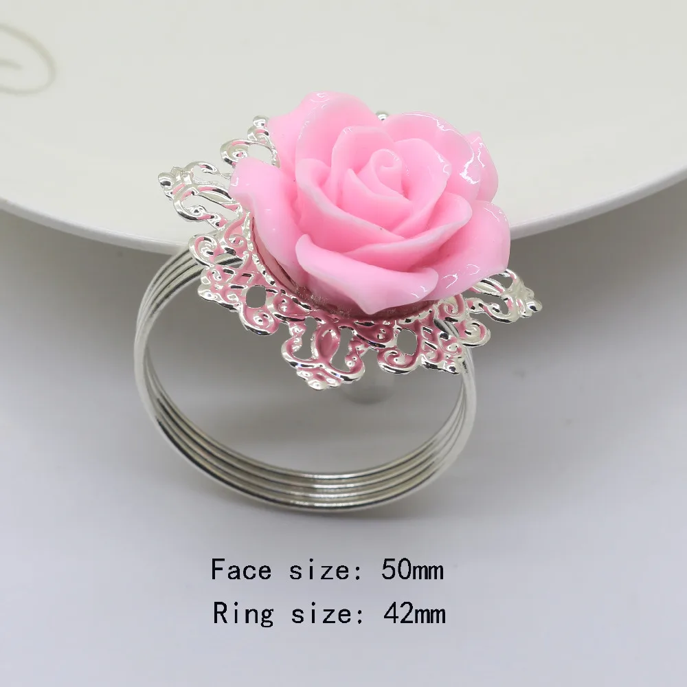 10 шт./компл. кольцо для салфеток из смолы в форме цветка искусственная кожа