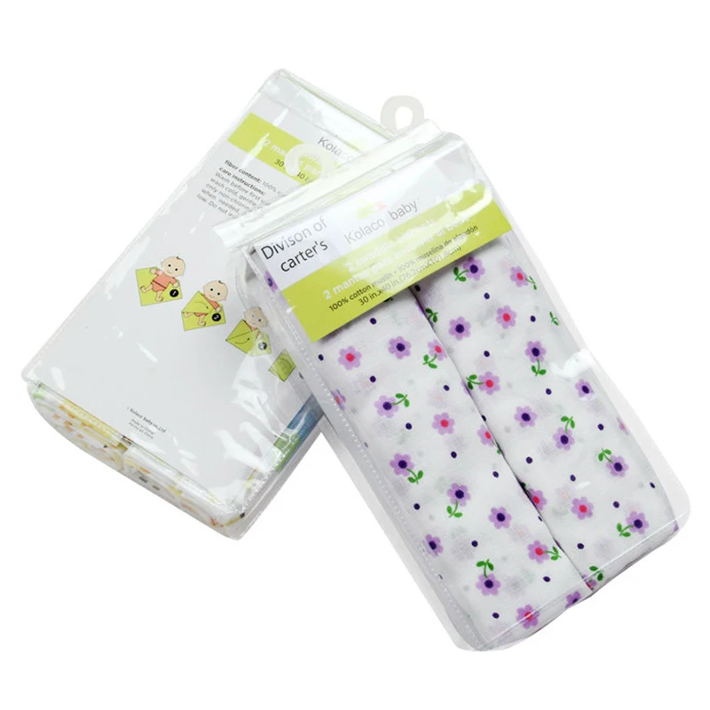 горячий продавать 2 пакет ребенка и дети муслина пеленать одеяла новорожденных