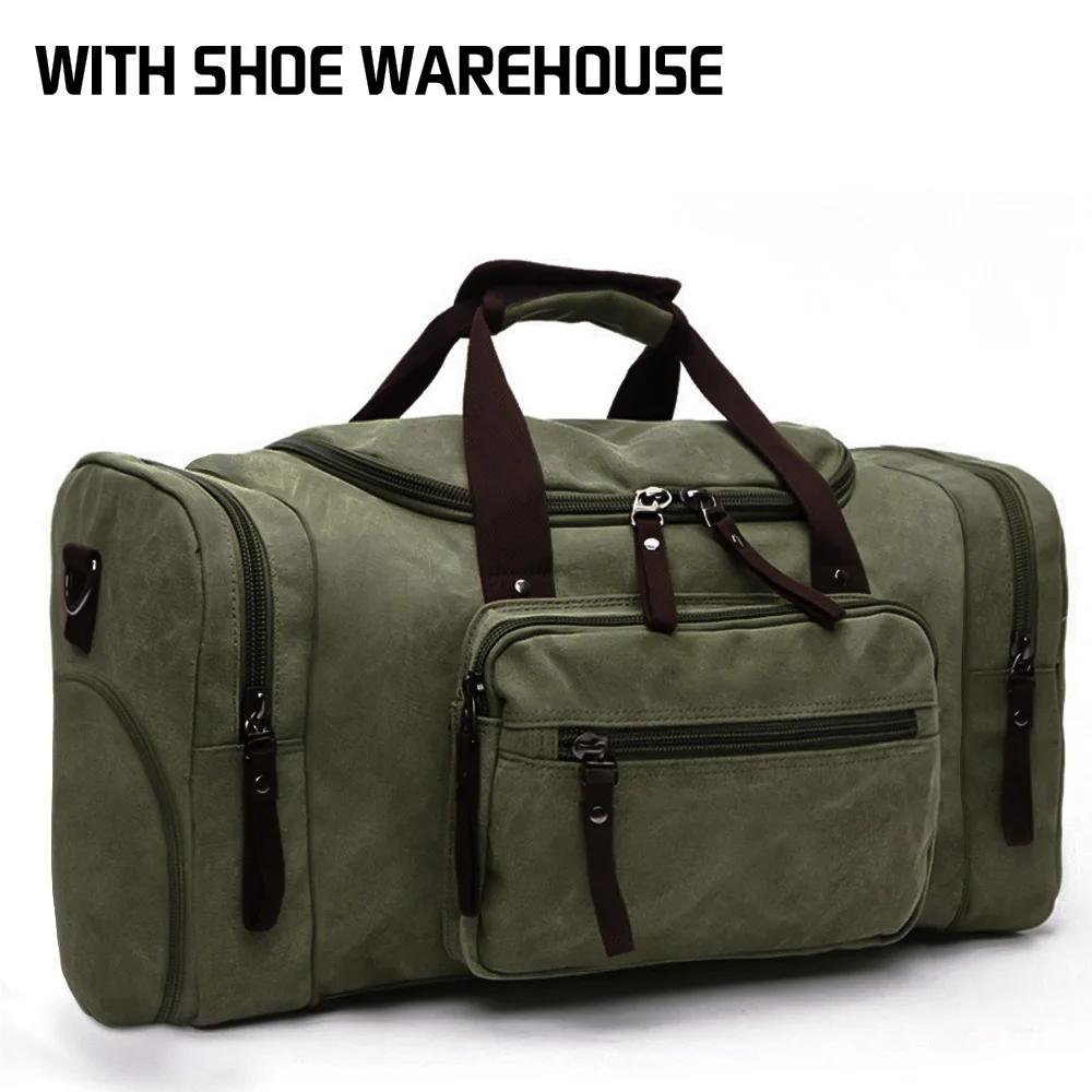 Army Green MARKROYAL/парусиновая обувь; складские дорожные сумки; мужские спортивные сумки для обуви; Подростковые Сумки через плечо; большой объем; сумки для багажа на выходные - Цвет: Army Green