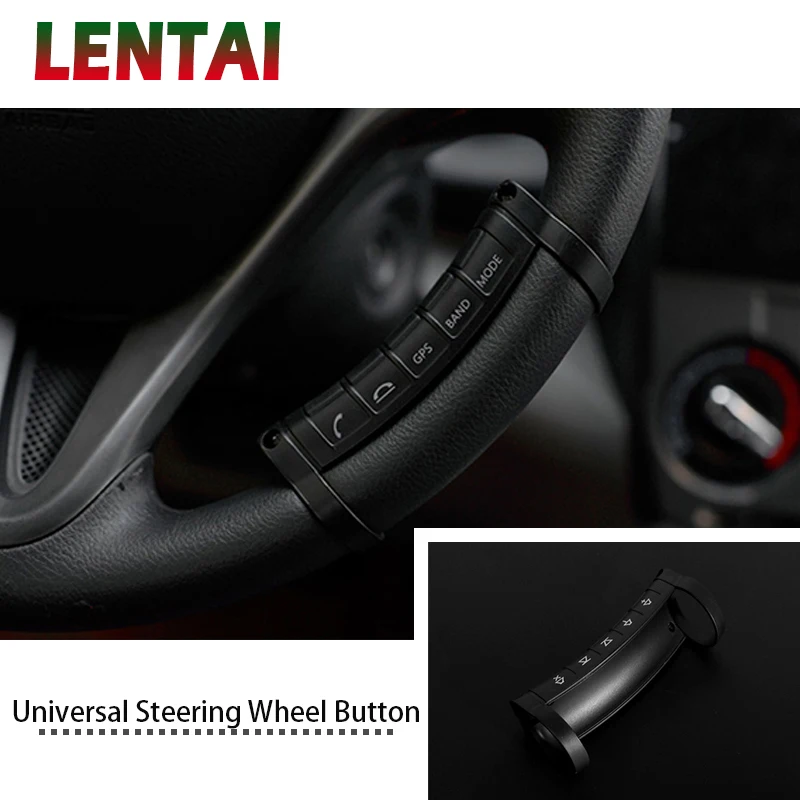 LENTAI 1Set Multi-function Wireless Steering Wheel Controller DVD Navigation Buttons For Hyundai Solaris I30 creta Lada Suzuki | Автомобили