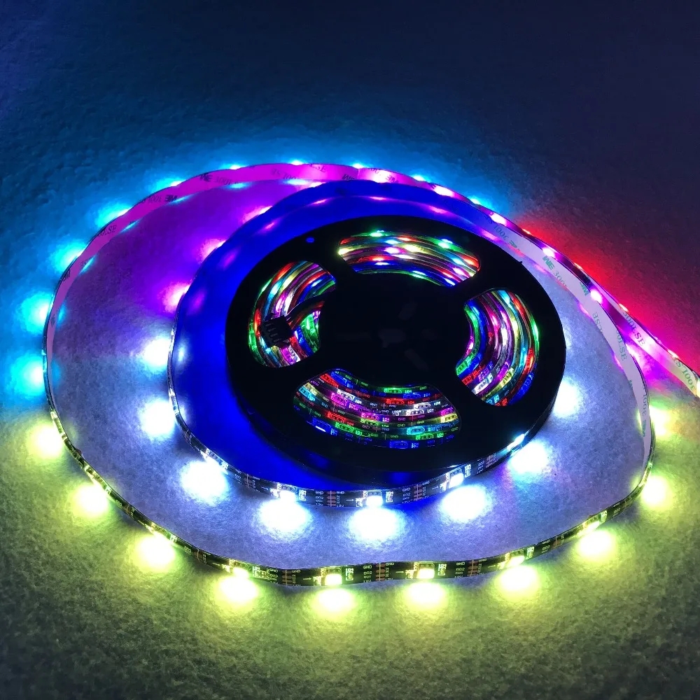 Полноцветсветодиодный Адресуемая Светодиодная лента RGB 5050 GS8208 (похожая на WS2813) 12
