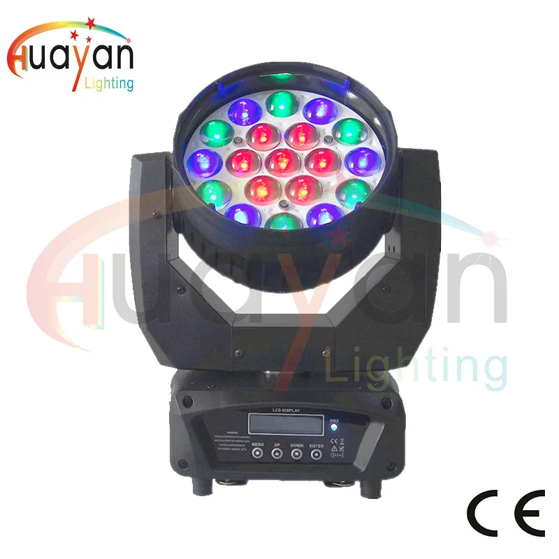Led 19*12W RGBW 4 цвета в 1 LED s Zoom Beam сценический светильник с подвижной головкой Wash Disco Light
