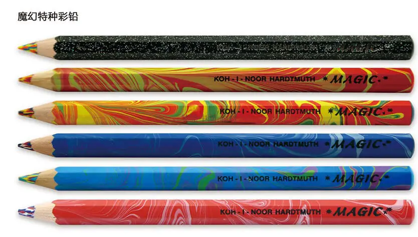 

KOH-I-NOOR four-color magic color pencil mixed color lead rainbow pencils 6pcs/lot