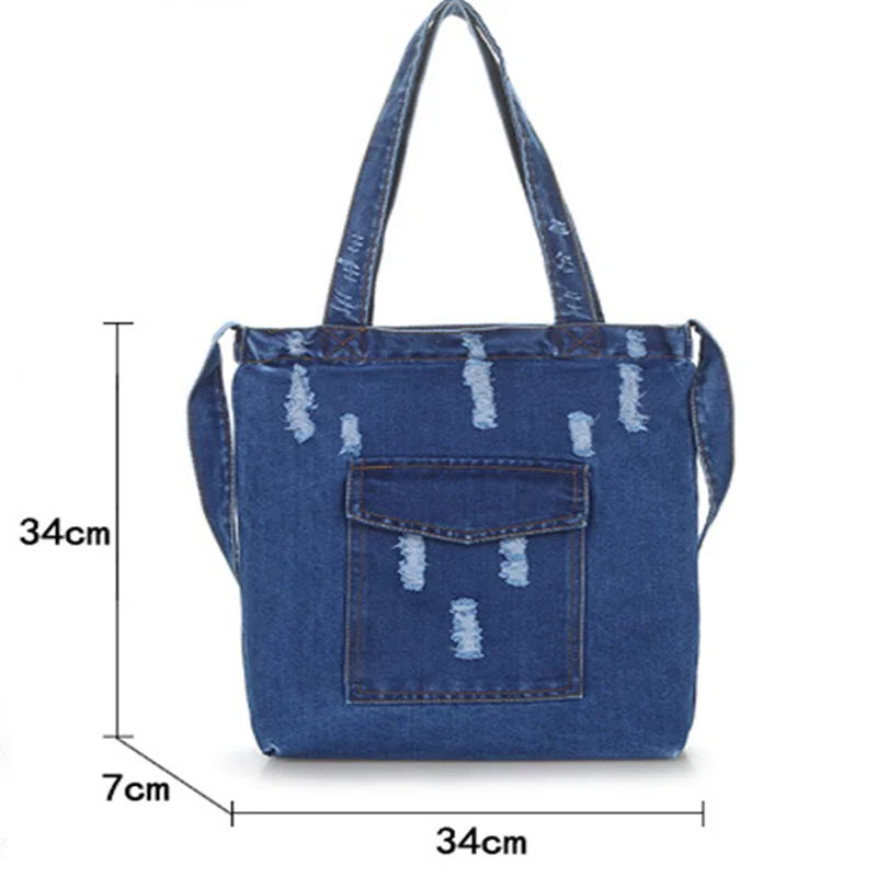 JSFINER Для женщин Джинсовая сумочка на молнии износостойкой дышащей один сумка