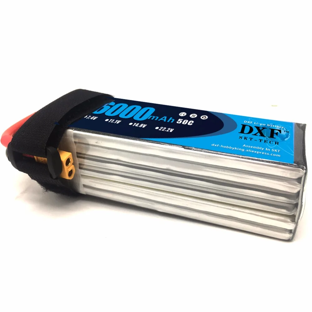 DXF Lipo батарея 6S 22 2 V 6000mAh 50C Max 100C для радиоуправляемого дрона FPV Вертолет uav