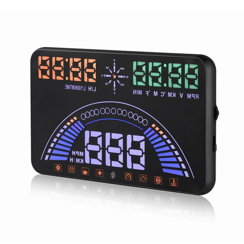 Новый S7 HUD Дисплей автомобиля с OBD 2 + GPS автоматический диагностический сканер