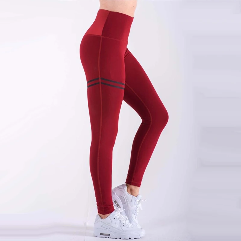Для женщин двойной кольцевой yoga Штаны Фитнес леггинсы Push Up спортивные тренировки