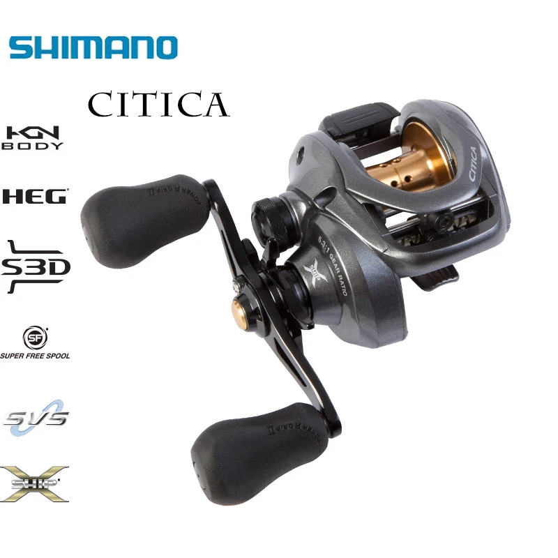 Shimano Оригинал CITICA 200 201 200HG 201HG 6 3 7 2 левая/правая рука baitcasing катушка Низкопрофильная