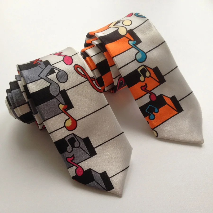 Мужские популярные повседневные Галстуки 5 см модные искусственные клавиши для