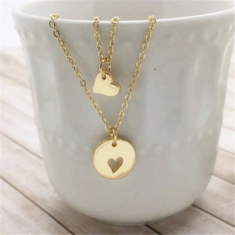 2 шт./комплект женское колье с подвеской в виде сердца|mom necklace|necklace heartnecklaces & pendants |