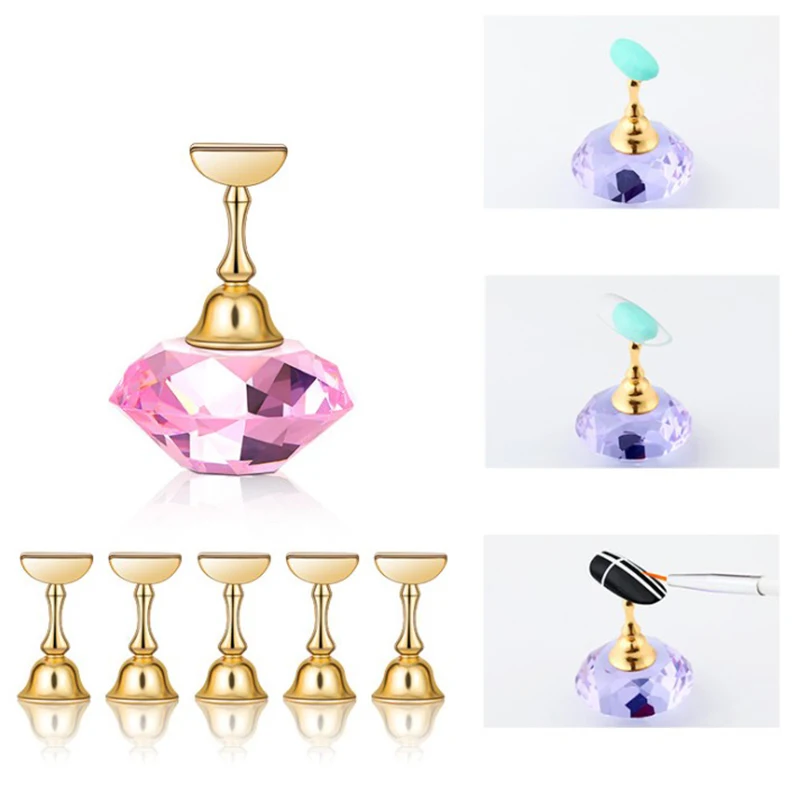 Демонстрационная подставка для маникюра с кристаллами магнитный держатель