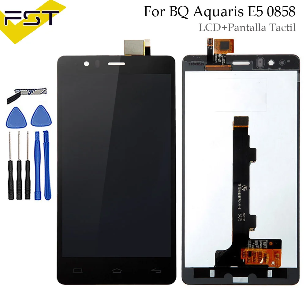 ЖК Pantalla с Tactil для BQ E5 0858 полный дисплей экран + сенсорный дигитайзер Aquaris TFT5K0858FPC A1 E