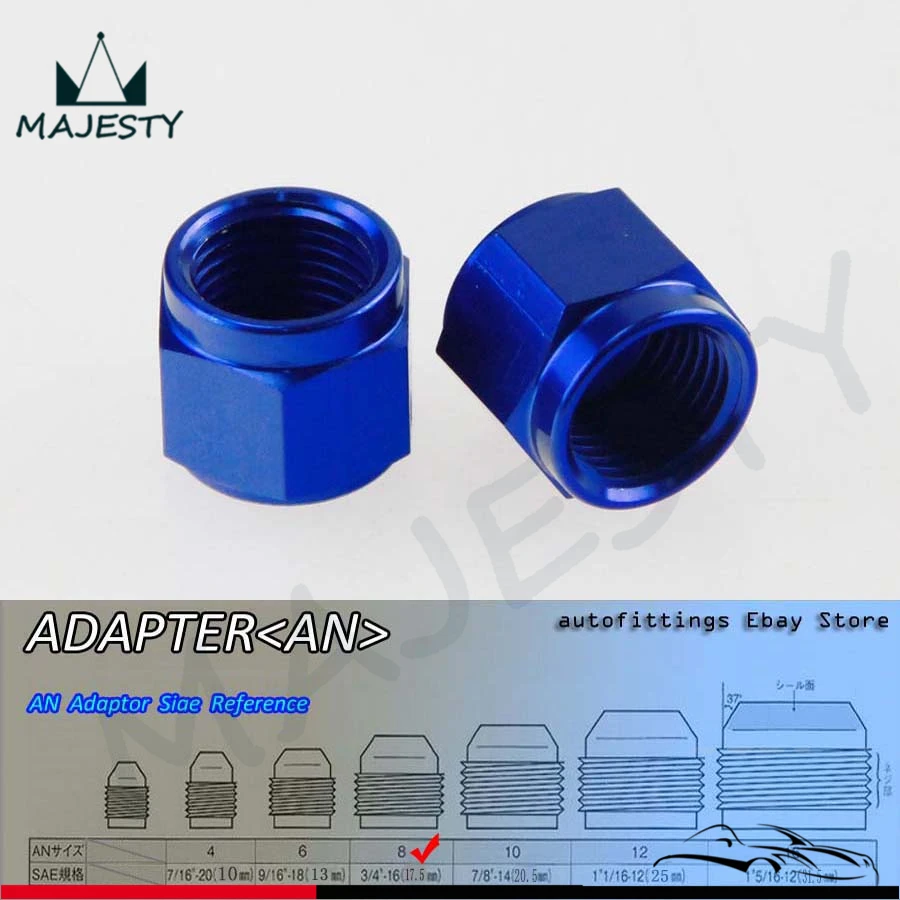 2 шт. алюминиевые концевые Заглушки для адаптера 8 AN AN8|an8 fitting|adapter fittingaluminium tube fittings