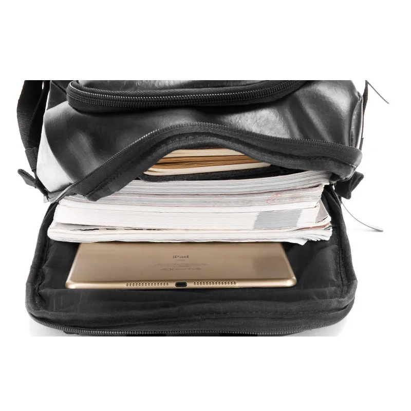 UIYI брендовый Для мужчин ПВХ кожа черный рюкзак для ноутбука женщин Винтаж